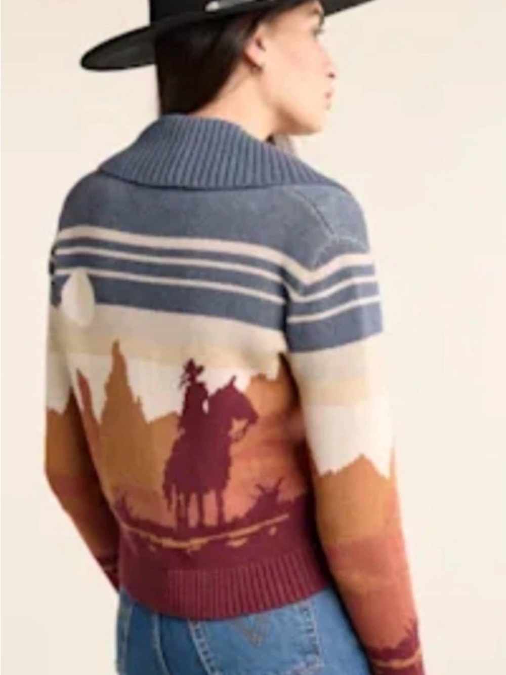 NEW Pendleton WESTERN SCENIC COTTON CARDIGAN Small - Picture 2 of 9